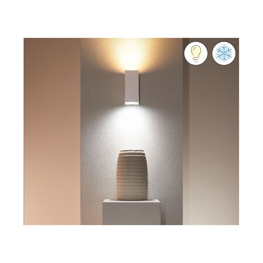 WiZ - LED RGBW Reguliuojamas sieninis šviestuvas UP&DOWN 2xGU10/4,7W/230V 2200-6500K Wi-Fi CRI 90 baltas