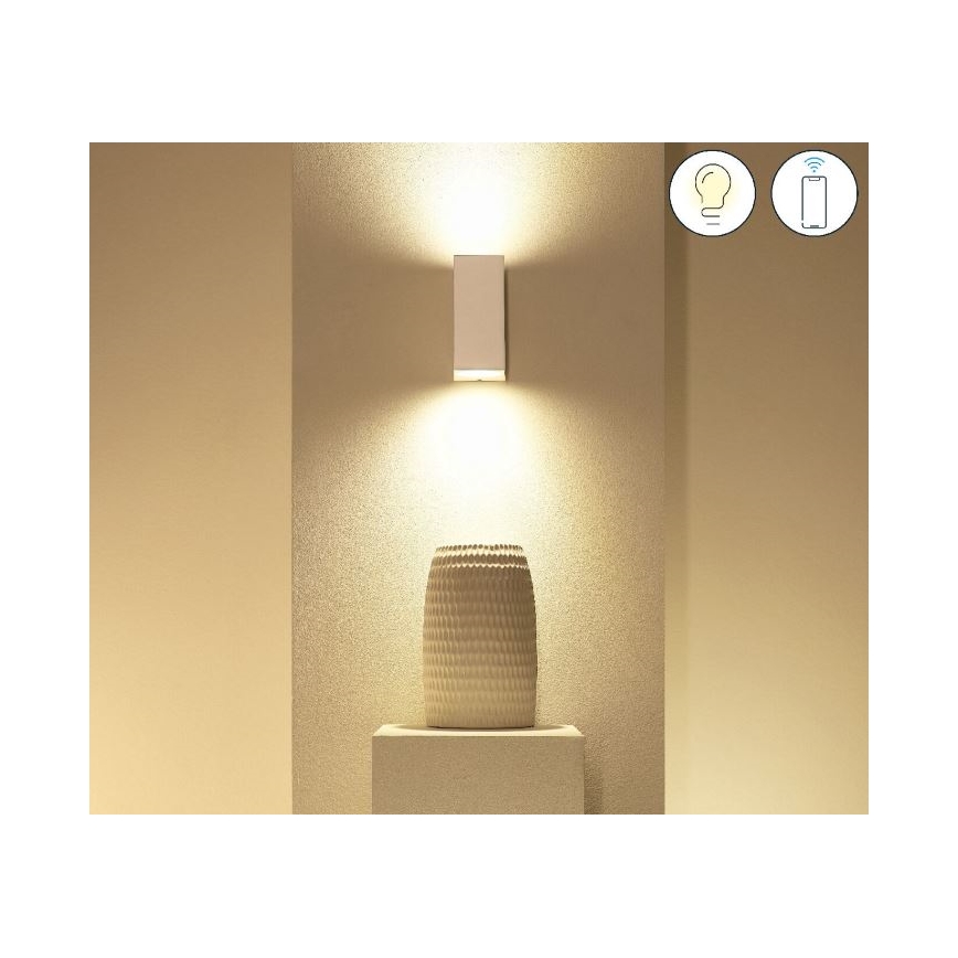 WiZ - LED RGBW Reguliuojamas sieninis šviestuvas UP&DOWN 2xGU10/4,7W/230V 2200-6500K Wi-Fi CRI 90 baltas