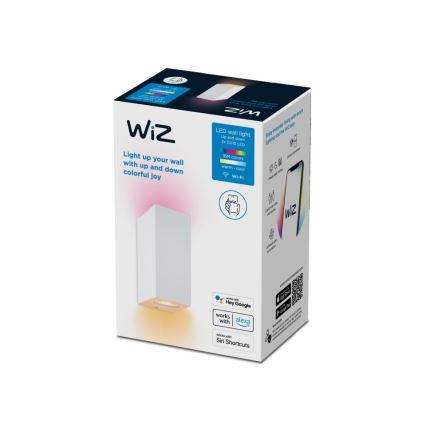 WiZ - LED RGBW Reguliuojamas sieninis šviestuvas UP&DOWN 2xGU10/4,7W/230V 2200-6500K Wi-Fi CRI 90 baltas