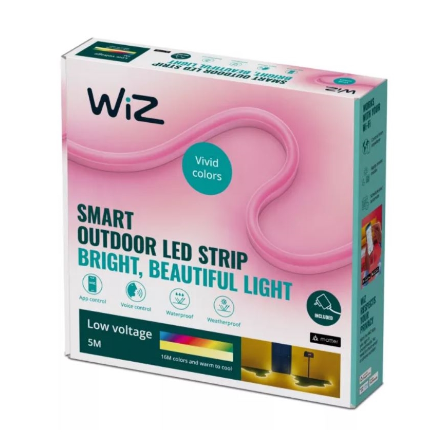 WiZ - LED RGBW šviesos reguliavimas lauko juostelė 5m LED/24W/230V 2700-5000K Wi-Fi IP65