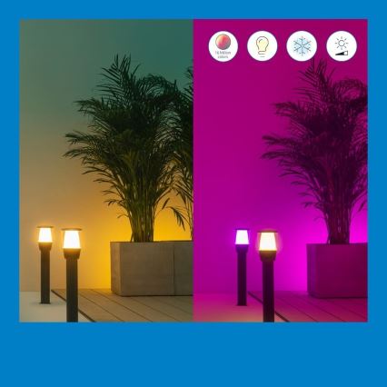 WiZ - Prailgintuvo rinkinys LED RGBW šviesos reguliavimas lauko lempa ELPAS LED/3,6W/12V 2700-5000K IP65 Wi-Fi
