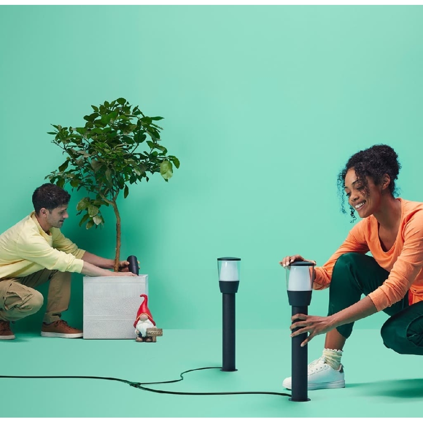 WiZ - Prailgintuvo rinkinys LED RGBW šviesos reguliavimas lauko lempa ELPAS LED/3,6W/12V 2700-5000K IP65 Wi-Fi