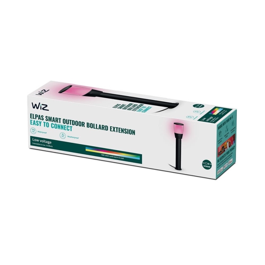 WiZ - Prailgintuvo rinkinys LED RGBW šviesos reguliavimas lauko lempa ELPAS LED/3,6W/12V 2700-5000K IP65 Wi-Fi