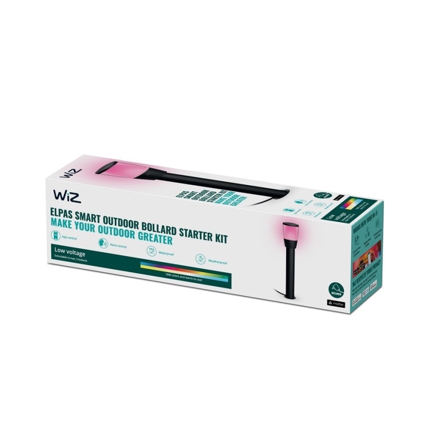 WiZ - LED RGBW šviesos reguliavimas lauko lempa ELPAS LED/4,8W/12/230V 2700-5000K IP65 Wi-Fi