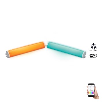 WiZ - RINKINYS 2x LED RGBW Reguliuojama BAR LED lempa/5,5W/230V 2200-6500K Wi-Fi