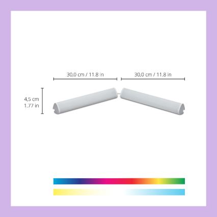 WiZ - RINKINYS 2x LED RGBW Reguliuojama BAR LED lempa/5,5W/230V 2200-6500K Wi-Fi