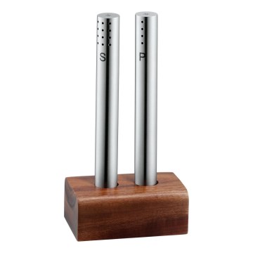 WMF - Druskinė ir pipirinė, 2 vnt., 7,8 cm, akacijos mediena