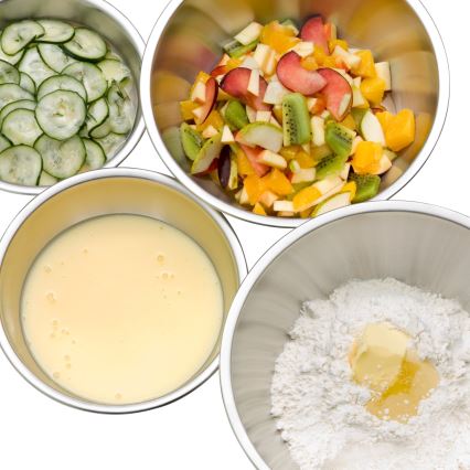 WMF - 4 dalių nerūdijančio plieno GOURMET virtuvinių dubenėlių rinkinys