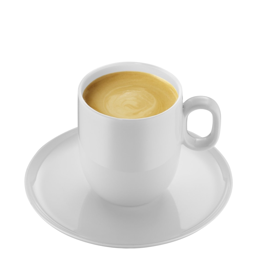 WMF - KOMPLEKTAS 2x Cafe kreminis puodelis su lėkšte BARISTA 170 ml balta
