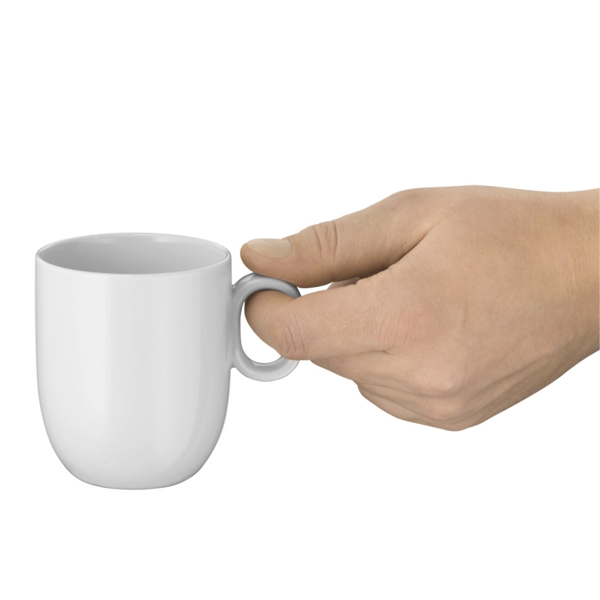 WMF - KOMPLEKTAS 2x Cafe kreminis puodelis su lėkšte BARISTA 170 ml balta