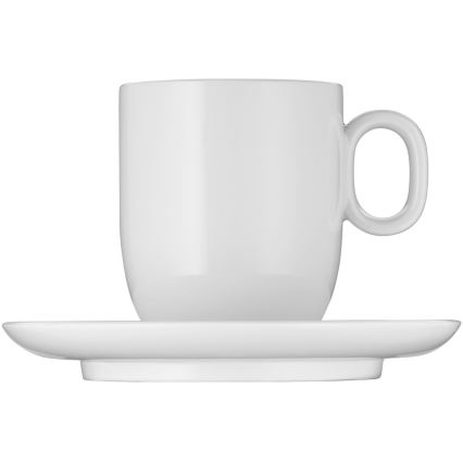 WMF - KOMPLEKTAS 2x Cafe kreminis puodelis su lėkšte BARISTA 170 ml balta