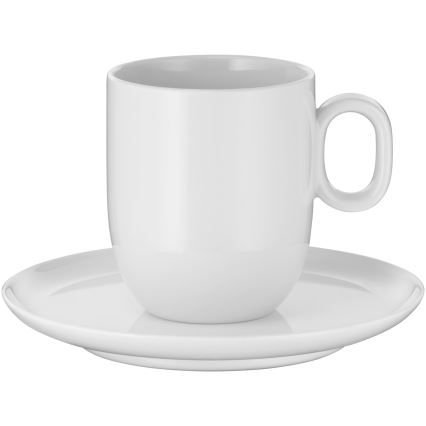 WMF - KOMPLEKTAS 2x Cafe kreminis puodelis su lėkšte BARISTA 170 ml balta