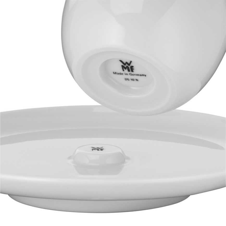 WMF - KOMPLEKTAS 2x Cafe kreminis puodelis su lėkšte BARISTA 170 ml balta