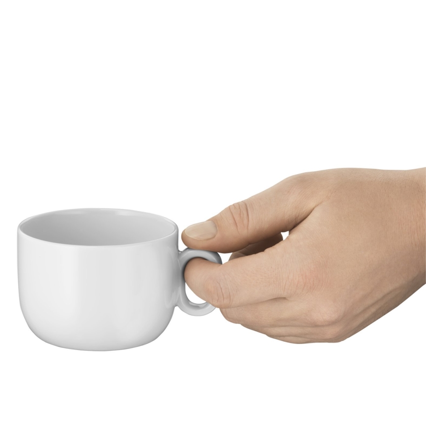 WMF - KOMPLEKTAS 2x Cappuccino puodelis su lėkšte BARISTA 160 ml balta