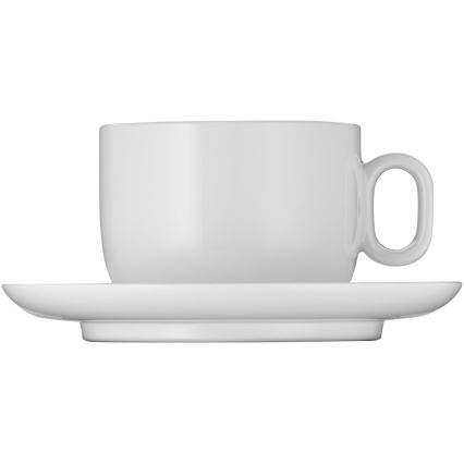 WMF - KOMPLEKTAS 2x Cappuccino puodelis su lėkšte BARISTA 160 ml balta
