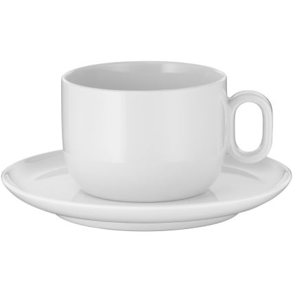 WMF - KOMPLEKTAS 2x Cappuccino puodelis su lėkšte BARISTA 160 ml balta