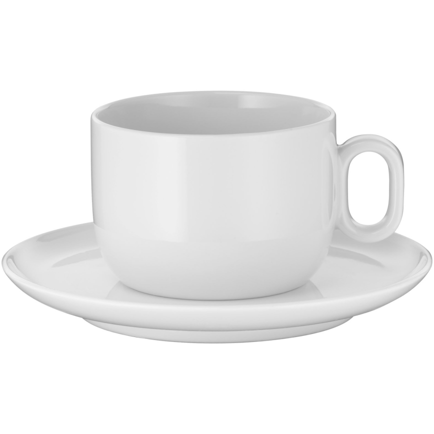 WMF - KOMPLEKTAS 2x Cappuccino puodelis su lėkšte BARISTA 160 ml balta