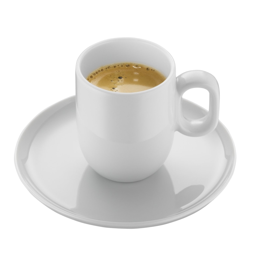 WMF - KOMPLEKTAS 2x Espreso puodelis su lėkšte BARISTA balta