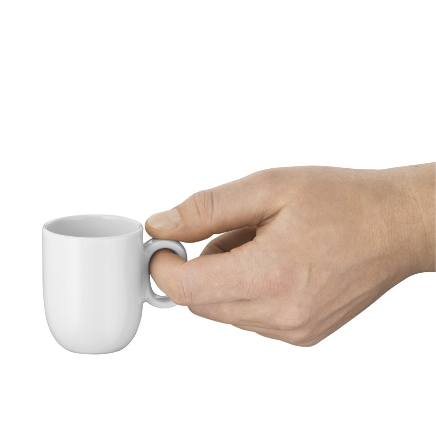 WMF - KOMPLEKTAS 2x Espreso puodelis su lėkšte BARISTA balta