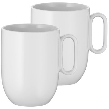 WMF - KOMPLEKTAS 2x Kavos puodelis BARISTA 380 ml balta