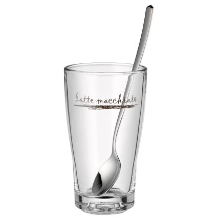 WMF - Rinkinys latte macchiato stikliukų ir šaukštelių CLEVER & MORE, 6 vnt.