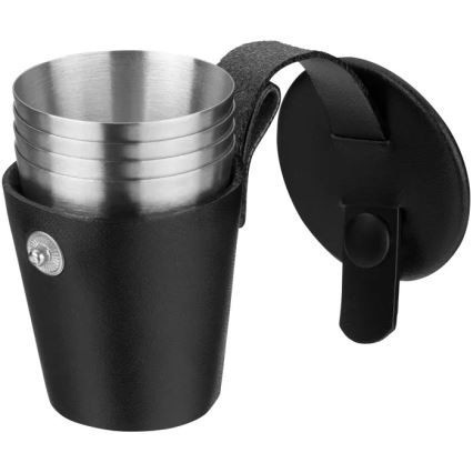 WMF - MANHATTAN 6 dalių rinkinys: kišeninė gertuvė ir šotų taurelės