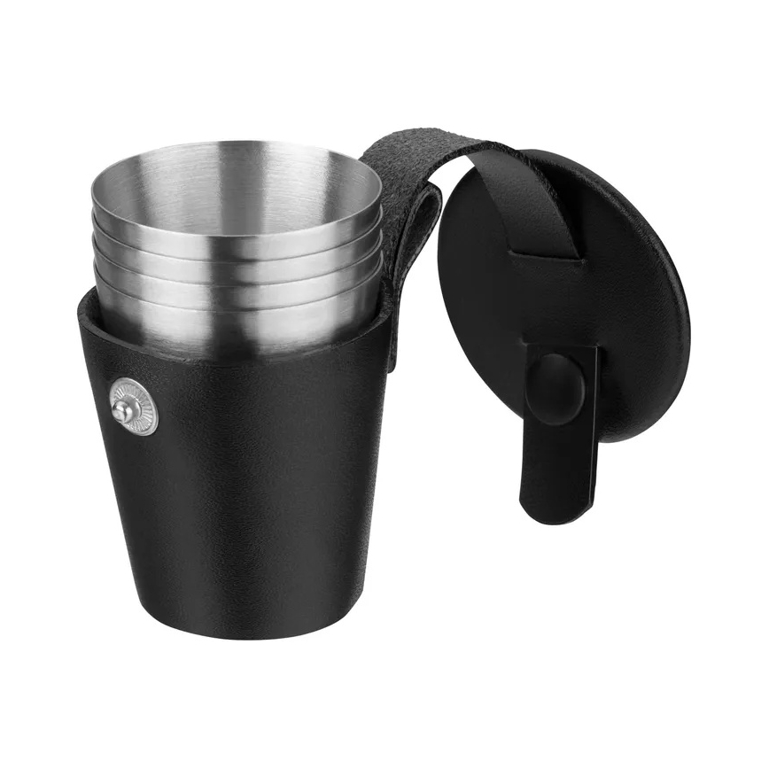 WMF - MANHATTAN 6 dalių rinkinys: kišeninė gertuvė ir šotų taurelės