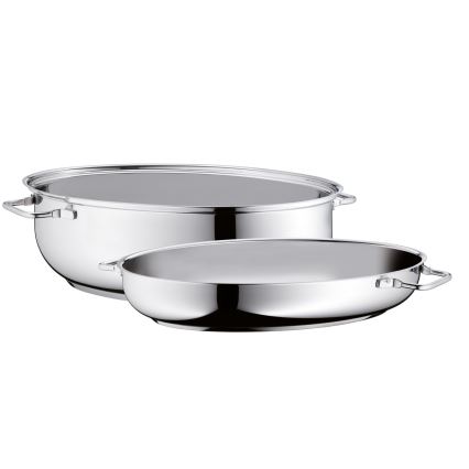 WMF - Ovali kepimo skarda su dangteliu  41x28,5 x18 cm nerūdijantis