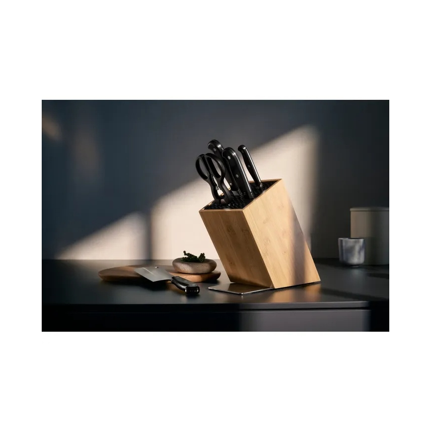 WMF - SPITZENKLASSE PLUS 6 dalių virtuvinių peilių rinkinys su peilių bloku