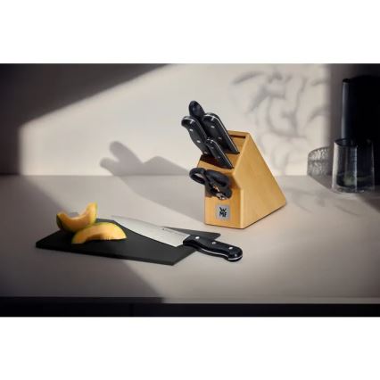 WMF - SPITZENKLASSE PLUS 6 dalių virtuvinių peilių rinkinys su peilių bloku