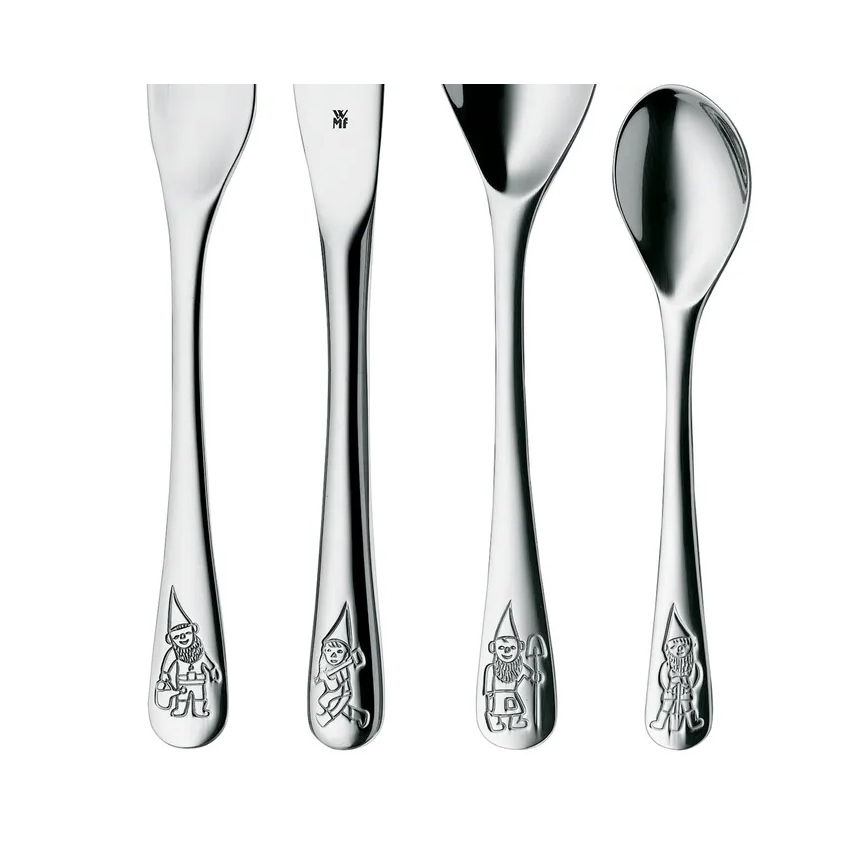 WMF - Vaikiškų stalo įrankių rinkinys NYKŠTUKAI, 4 dalių