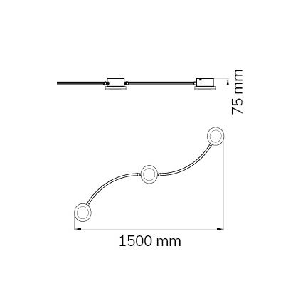 Wofi 10184 - LED Reguliuojamas akcentinis šviestuvas LIMA 3xLED/7W/230V 3000K