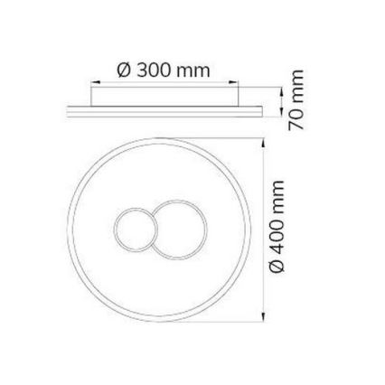 Wofi 11246 - LED Pritemdomas lubinis šviestuvas NADRA LED/27W/230V