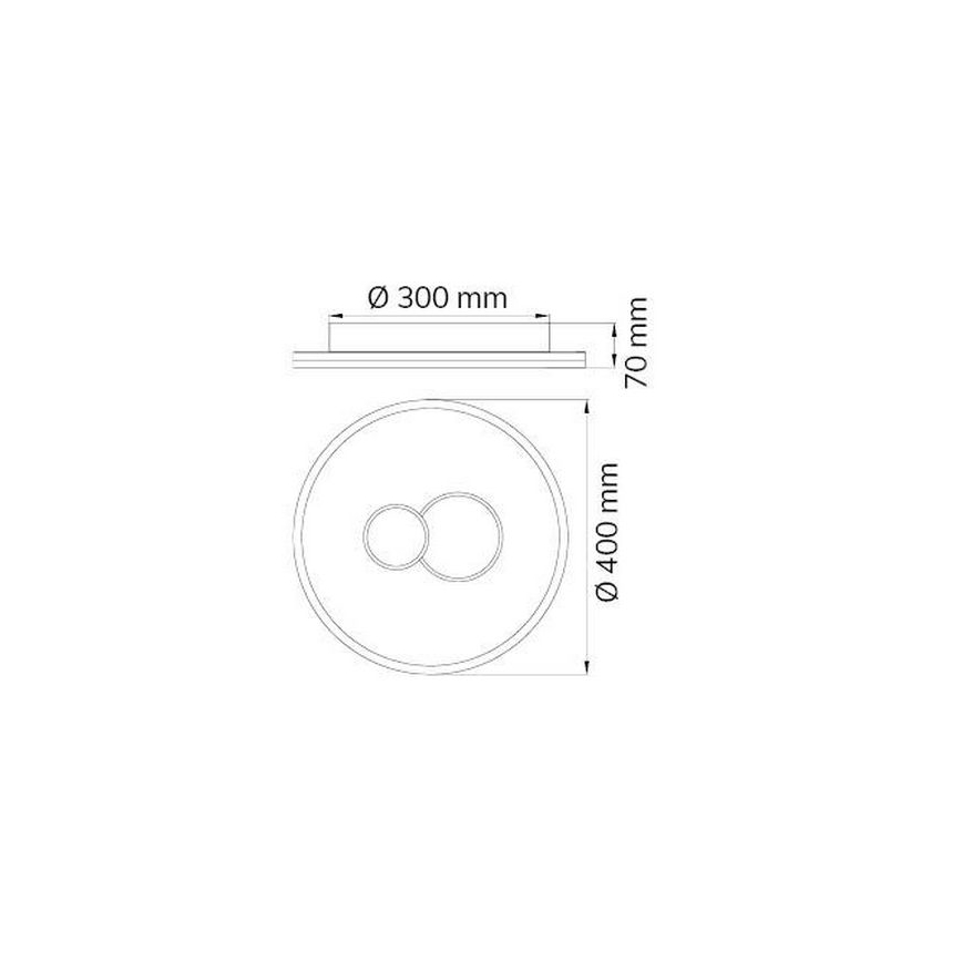 Wofi 11246 - LED Pritemdomas lubinis šviestuvas NADRA LED/27W/230V