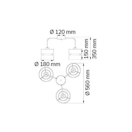 Wofi 11253 - Sietynas ant stulpo BELLE 3xE27/42W/230V