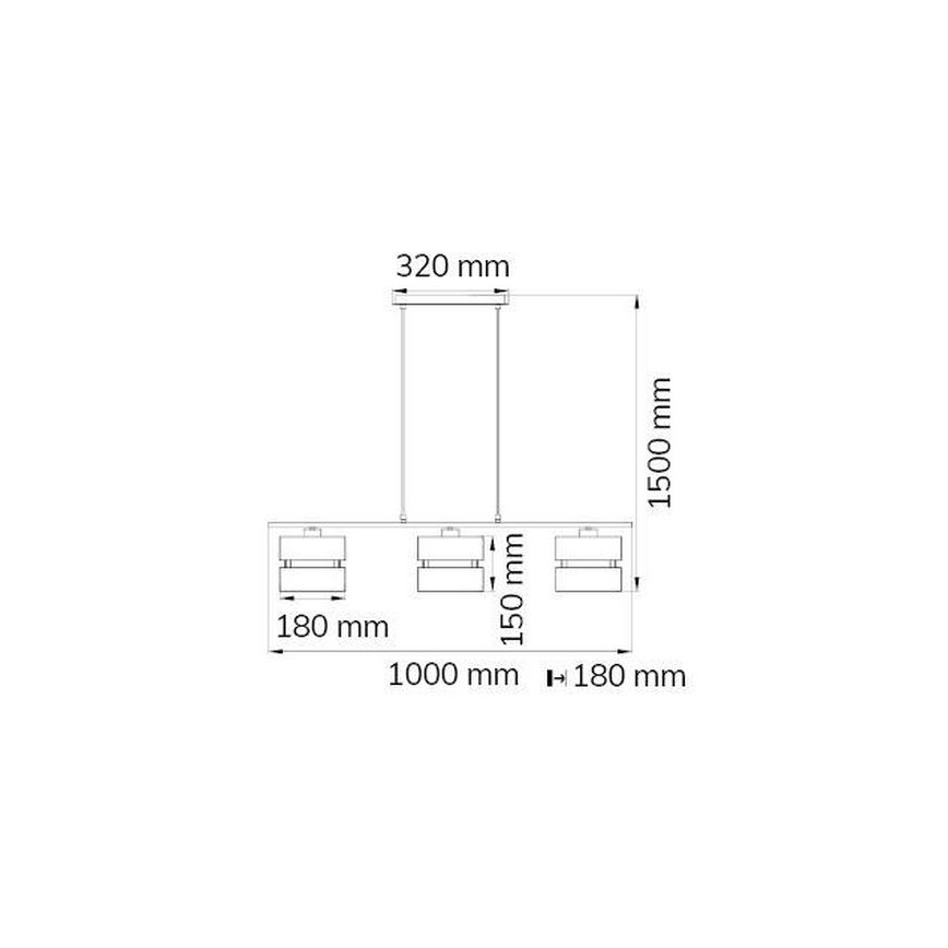 Wofi 11254 - Pakabinamas sietynas BELLE 3xE27/42W/230V