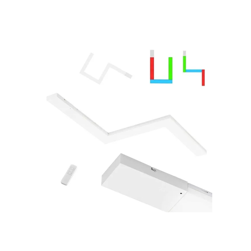 Wofi 11277 - RINKINYS 3x LED RGBW Reguliuojamas lubų šviestuvas FOURLIGHTS LED/30W/230V + nuotolinio valdymo pultas