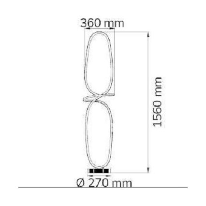 Wofi 11555 - LED pritemdomas toršeras MADISON LED/51,5W/230V 2700-5500K + nuotolinio valdymo pultas