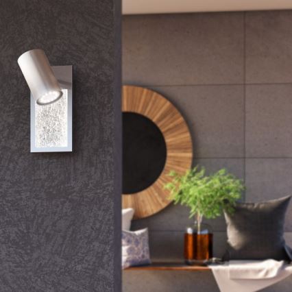 Wofi 11589 - LED sieninis akcentinis šviestuvas BALI 1xGU10/5W/230V + LED/6W/230V