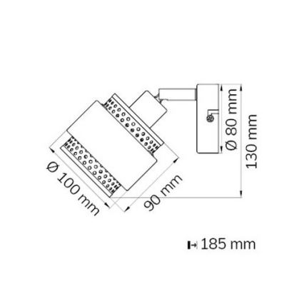 Wofi 11646 - Sieninis akcentinis šviestuvas GROVE 1xE14/28W/230V