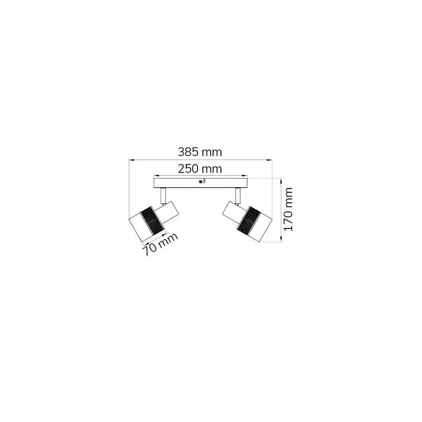 Wofi 11650 - Akcentinis šviestuvas DORAL 2xE14/28W/230V