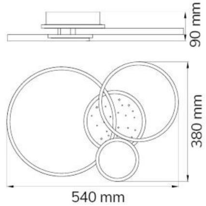 Wofi 11657 - LED Reguliuojamas ant pagrindo montuojamas sietynas KIAH LED/32,5W/230V 3000K