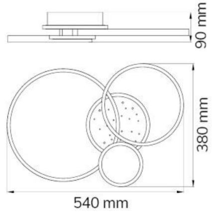 Wofi 11657 - LED Reguliuojamas ant pagrindo montuojamas sietynas KIAH LED/32,5W/230V 3000K