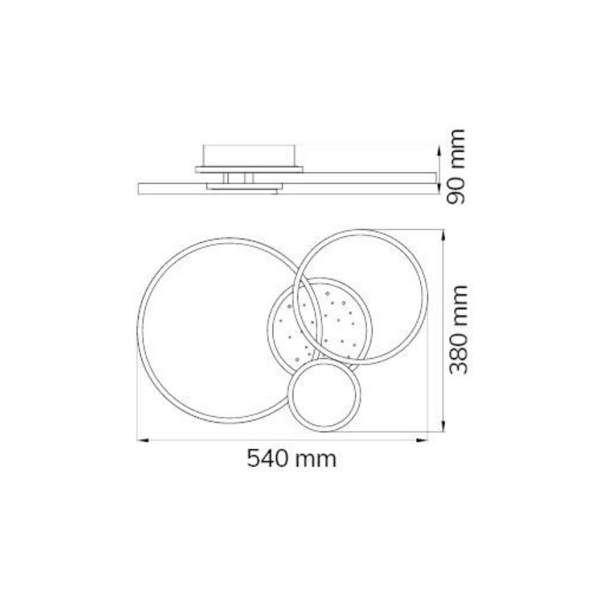 Wofi 11657 - LED Reguliuojamas ant pagrindo montuojamas sietynas KIAH LED/32,5W/230V 3000K