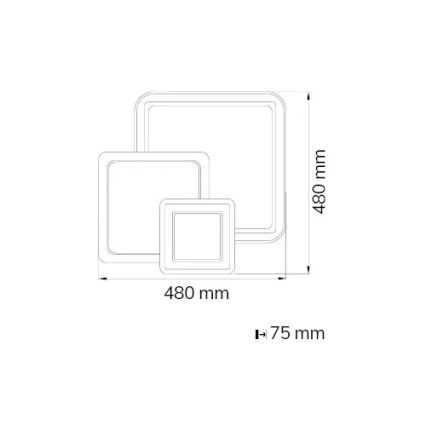 Wofi 11860 - LED Reguliuojamas lubinis šviestuvas MOLA LED/36W/230V 3000-5500K + valdymo pultas