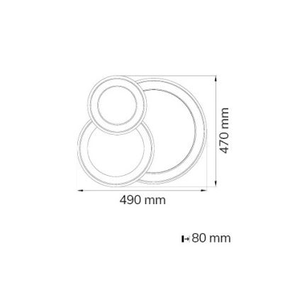 Wofi 11861 - LED Reguliuojamas lubinis šviestuvas MOLA LED/36W/230V 3000-5500K + valdymo pultas