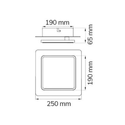 Wofi 12052 - LED Lubinis šviestuvas SUTTER LED/10,5W/230V 3000K chromas