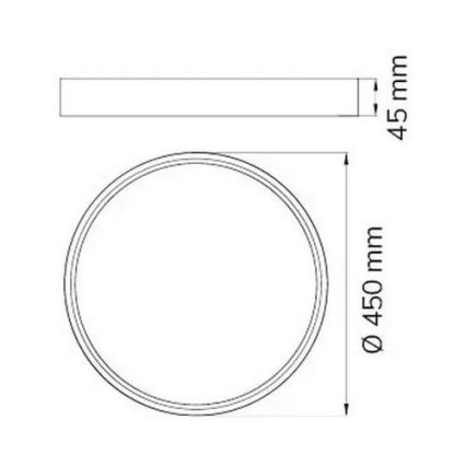 Wofi 12055 - LED reguliuojamas lubų šviestuvas DUBAI LED/27,5W/230V baltas