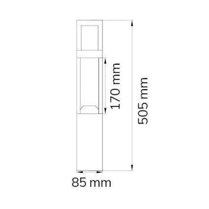 Wofi 12228 - LED Lauko lempa SIERRA LED/10W/230V IP54 50,5 cm