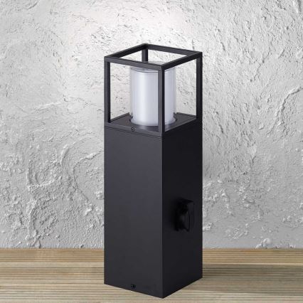 Wofi 12233 - LED lauko lempa su lizdu FILIA LED/8,5W/230V IP54 50 cm SCHUKO